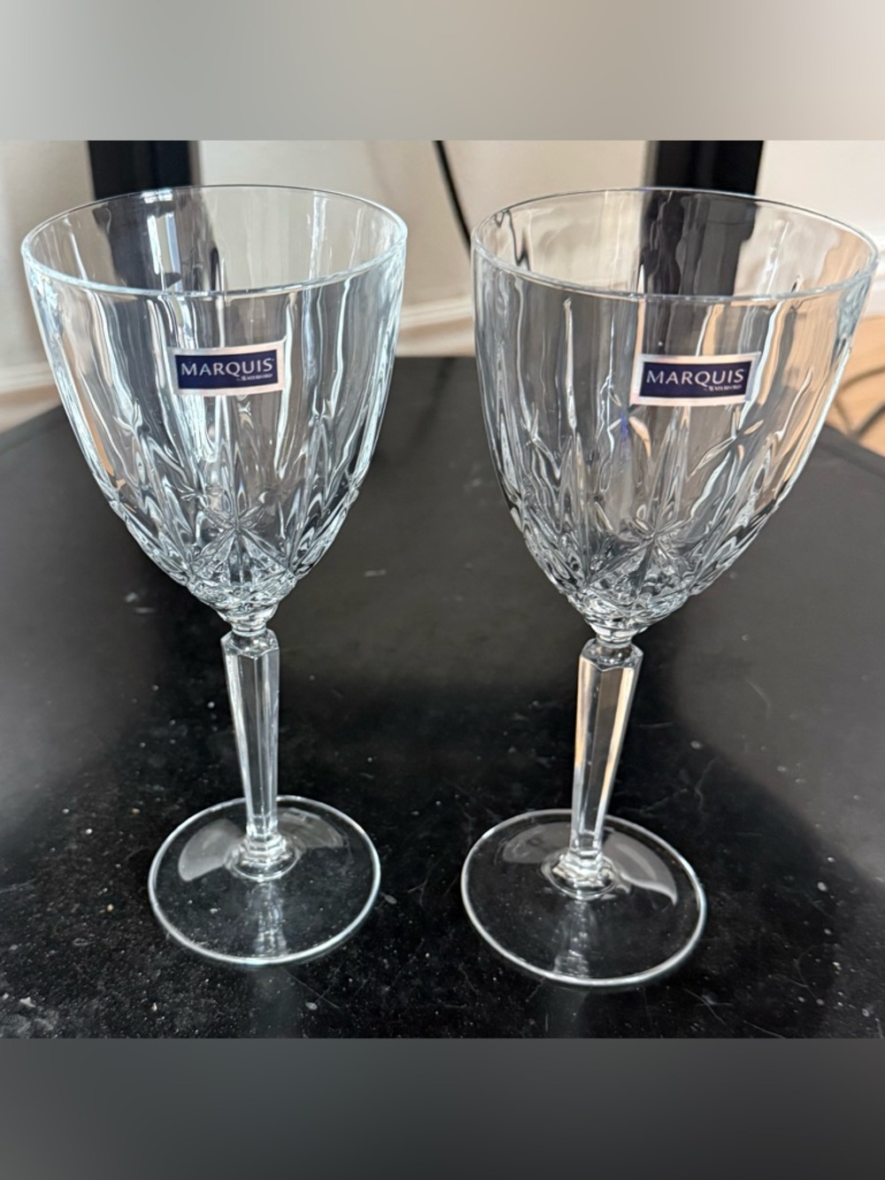 Waterford Marquis Clear Crystal Wine Glasses - Set of 2